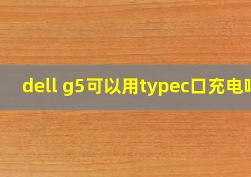 dell g5可以用typec口充电吗